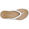 OLUKAI Ho’opio Malua Women’s Water Friendly Sandals, Flip Flops for Beach & Everyday, Arch Support & Comfort Fit(Bright White/Warm Sand)