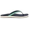 OLUKAI Ho’opio Malua Women’s Water Friendly Sandals, Flip Flops for Beach & Everyday, Arch Support & Comfort Fit(Trench Blue/Paradise)