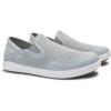 OLUKAI Moku Slip-On Men’s Boat Shoes, Enhanced Grip & Traction, Lightweight & Breathable Mesh, Comfort Fit & All-Day Wear(Cloud Grey/Ash)