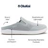 OLUKAI Moku Slip-On Men’s Boat Shoes, Enhanced Grip & Traction, Lightweight & Breathable Mesh, Comfort Fit & All-Day Wear(Cloud Grey/Ash)