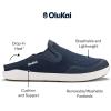 OLUKAI Moku Slip-On Men’s Boat Shoes, Enhanced Grip & Traction, Lightweight & Breathable Mesh, Comfort Fit & All-Day Wear(Trench Blue/Trench Blue)