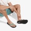 OLUKAI Ohana Men’s Beach Sandals, Water Resistant Flip Flops, Arch Support & Comfort Fit, Lightweight & Durable, Enhanced Grip & Traction, Seagreen/Black, 11