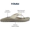 OLUKAI Ohana Men’s Beach Sandals, Water Resistant Flip Flops, Arch Support & Comfort Fit, Lightweight & Durable, Enhanced Grip & Traction, Tapa/Clay, 11