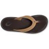 OLUKAI Ohana Women’s Beach Sandals, Water Resistant Flip Flops, Arch Support & Comfort Fit, Lightweight & Durable, Enhanced Grip & Traction(Almond/Dark Java)