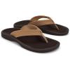 OLUKAI Ohana Women’s Beach Sandals, Water Resistant Flip Flops, Arch Support & Comfort Fit, Lightweight & Durable, Enhanced Grip & Traction(Almond/Dark Java)