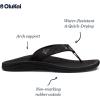OLUKAI Ohana Women’s Beach Sandals, Water Resistant Flip Flops, Arch Support & Comfort Fit, Lightweight & Durable, Enhanced Grip & Traction(Black/Orchid)