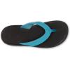 OLUKAI Ohana Women’s Beach Sandals, Water Resistant Flip Flops, Arch Support & Comfort Fit, Lightweight & Durable, Enhanced Grip & Traction(Blue Mist/Black)