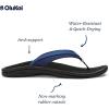 OLUKAI Ohana Women’s Beach Sandals, Water Resistant Flip Flops, Arch Support & Comfort Fit, Lightweight & Durable, Enhanced Grip & Traction(Blueberry/Black)