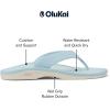OLUKAI Ohana Women’s Beach Sandals, Water Resistant Flip Flops, Arch Support & Comfort Fit, Lightweight & Durable, Enhanced Grip & Traction(Bright Sky/Bright Sky)