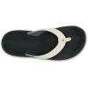 OLUKAI Ohana Women’s Beach Sandals, Water Resistant Flip Flops, Arch Support & Comfort Fit, Lightweight & Durable, Enhanced Grip & Traction(Bright White/Black)