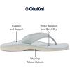 OLUKAI Ohana Women’s Beach Sandals, Water Resistant Flip Flops, Arch Support & Comfort Fit, Lightweight & Durable, Enhanced Grip & Traction(Cloud Grey/Cloud Grey)