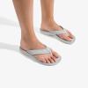 OLUKAI Ohana Women’s Beach Sandals, Water Resistant Flip Flops, Arch Support & Comfort Fit, Lightweight & Durable, Enhanced Grip & Traction(Cloud Grey/Cloud Grey)