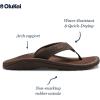 OLUKAI Ohana Women’s Beach Sandals, Water Resistant Flip Flops, Arch Support & Comfort Fit, Lightweight & Durable, Enhanced Grip & Traction(Dark Java/Ray)