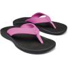 OLUKAI Ohana Women’s Beach Sandals, Water Resistant Flip Flops, Arch Support & Comfort Fit, Lightweight & Durable, Enhanced Grip & Traction(Dragon Fruit/Black)