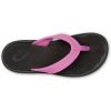 OLUKAI Ohana Women’s Beach Sandals, Water Resistant Flip Flops, Arch Support & Comfort Fit, Lightweight & Durable, Enhanced Grip & Traction(Dragon Fruit/Black)