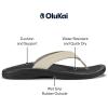 OLUKAI Ohana Women’s Beach Sandals, Water Resistant Flip Flops, Arch Support & Comfort Fit, Lightweight & Durable, Enhanced Grip & Traction(Ecru/Black)