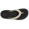 OLUKAI Ohana Women’s Beach Sandals, Water Resistant Flip Flops, Arch Support & Comfort Fit, Lightweight & Durable, Enhanced Grip & Traction(Ecru/Black)