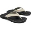 OLUKAI Ohana Women’s Beach Sandals, Water Resistant Flip Flops, Arch Support & Comfort Fit, Lightweight & Durable, Enhanced Grip & Traction(Ecru/Black)
