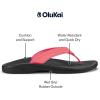 OLUKAI Ohana Women’s Beach Sandals, Water Resistant Flip Flops, Arch Support & Comfort Fit, Lightweight & Durable, Enhanced Grip & Traction(Hot Pink/Black)