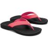 OLUKAI Ohana Women’s Beach Sandals, Water Resistant Flip Flops, Arch Support & Comfort Fit, Lightweight & Durable, Enhanced Grip & Traction(Hot Pink/Black)
