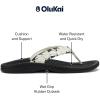 OLUKAI Ohana Women’s Beach Sandals, Water Resistant Flip Flops, Arch Support & Comfort Fit, Lightweight & Durable, Enhanced Grip & Traction(Lava Rock/Pa’i)