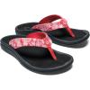 OLUKAI Ohana Women’s Beach Sandals, Water Resistant Flip Flops, Arch Support & Comfort Fit, Lightweight & Durable, Enhanced Grip & Traction(Lehua Flower/Onyx)