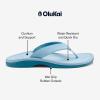 OLUKAI Ohana Women’s Beach Sandals, Water Resistant Flip Flops, Arch Support & Comfort Fit, Lightweight & Durable, Enhanced Grip & Traction(Misty Blue/Misty Blue)