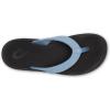 OLUKAI Ohana Women’s Beach Sandals, Water Resistant Flip Flops, Arch Support & Comfort Fit, Lightweight & Durable, Enhanced Grip & Traction(Ocean Fog/Black)