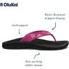OLUKAI Ohana Women’s Beach Sandals, Water Resistant Flip Flops, Arch Support & Comfort Fit, Lightweight & Durable, Enhanced Grip & Traction(Orchid Flower/Orchid)