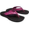 OLUKAI Ohana Women’s Beach Sandals, Water Resistant Flip Flops, Arch Support & Comfort Fit, Lightweight & Durable, Enhanced Grip & Traction(Orchid Flower/Orchid)