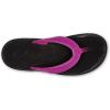 OLUKAI Ohana Women’s Beach Sandals, Water Resistant Flip Flops, Arch Support & Comfort Fit, Lightweight & Durable, Enhanced Grip & Traction(Orchid Flower/Black)