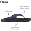 OLUKAI Ohana Women’s Beach Sandals, Water Resistant Flip Flops, Arch Support & Comfort Fit, Lightweight & Durable, Enhanced Grip & Traction(Pacifica/Black)