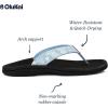 OLUKAI Ohana Women’s Beach Sandals, Water Resistant Flip Flops, Arch Support & Comfort Fit, Lightweight & Durable, Enhanced Grip & Traction(Pale Blue/Black)