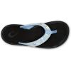 OLUKAI Ohana Women’s Beach Sandals, Water Resistant Flip Flops, Arch Support & Comfort Fit, Lightweight & Durable, Enhanced Grip & Traction(Pale Blue/Black)
