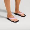 OLUKAI Ohana Women’s Beach Sandals, Water Resistant Flip Flops, Arch Support & Comfort Fit, Lightweight & Durable, Enhanced Grip & Traction(Paradise Pink/Lava Rock)