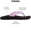 OLUKAI Ohana Women’s Beach Sandals, Water Resistant Flip Flops, Arch Support & Comfort Fit, Lightweight & Durable, Enhanced Grip & Traction(Paradise Pink/Lava Rock)