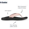OLUKAI Ohana Women’s Beach Sandals, Water Resistant Flip Flops, Arch Support & Comfort Fit, Lightweight & Durable, Enhanced Grip & Traction(Petal Pink/Black)