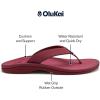 OLUKAI Ohana Women’s Beach Sandals, Water Resistant Flip Flops, Arch Support & Comfort Fit, Lightweight & Durable, Enhanced Grip & Traction(Red Earth/Red Earth)