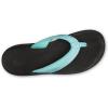 OLUKAI Ohana Women’s Beach Sandals, Water Resistant Flip Flops, Arch Support & Comfort Fit, Lightweight & Durable, Enhanced Grip & Traction(Sea Glass/Black)