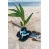 OLUKAI Ohana Women’s Beach Sandals, Water Resistant Flip Flops, Arch Support & Comfort Fit, Lightweight & Durable, Enhanced Grip & Traction(Sea Glass/Black)