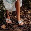 OLUKAI Ohana Women’s Beach Sandals, Water Resistant Flip Flops, Arch Support & Comfort Fit, Lightweight & Durable, Enhanced Grip & Traction(Swell/Hua)