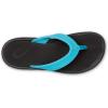 OLUKAI Ohana Women’s Beach Sandals, Water Resistant Flip Flops, Arch Support & Comfort Fit, Lightweight & Durable, Enhanced Grip & Traction(Turquoise/Onyx)