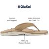 OLUKAI Ohana Women’s Beach Sandals, Water Resistant Flip Flops, Arch Support & Comfort Fit, Lightweight & Durable, Enhanced Grip & Traction(Warm Sand/Warm Sand)