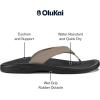 OLUKAI Ohana Women’s Beach Sandals, Water Resistant Flip Flops, Arch Support & Comfort Fit, Lightweight & Durable, Enhanced Grip & Traction(Warm Taupe/Black)