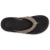 OLUKAI Ohana Women’s Beach Sandals, Water Resistant Flip Flops, Arch Support & Comfort Fit, Lightweight & Durable, Enhanced Grip & Traction(Warm Taupe/Black)