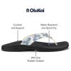 OLUKAI Ohana Women’s Beach Sandals, Water Resistant Flip Flops, Arch Support & Comfort Fit, Lightweight & Durable, Enhanced Grip & Traction(White Sand/Pua)