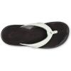 OLUKAI Ohana Women’s Beach Sandals, Water Resistant Flip Flops, Arch Support & Comfort Fit, Lightweight & Durable, Enhanced Grip & Traction(White/Black)