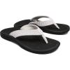 OLUKAI Ohana Women’s Beach Sandals, Water Resistant Flip Flops, Arch Support & Comfort Fit, Lightweight & Durable, Enhanced Grip & Traction(White/Kapa)