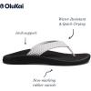 OLUKAI Ohana Women’s Beach Sandals, Water Resistant Flip Flops, Arch Support & Comfort Fit, Lightweight & Durable, Enhanced Grip & Traction(White/Kapa)
