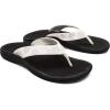 OLUKAI Ohana Women’s Beach Sandals, Water Resistant Flip Flops, Arch Support & Comfort Fit, Lightweight & Durable, Enhanced Grip & Traction(White/Orchid)